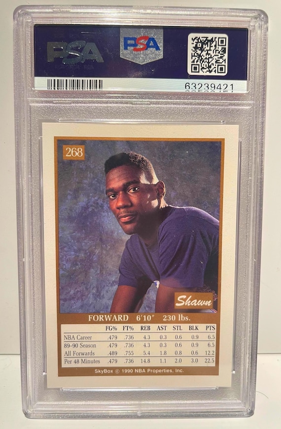 1990 Skybox Shawn Kemp Rookie Card PSA 10 Sonics - Encased Graded - Etsy