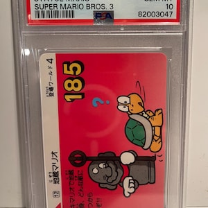 Statue Mario Japan 1989 Carddass Super Mario Bros. 3 #12 PSA 10 Gem Mint - Rare