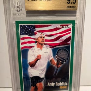 2001 NetPro Andy Roddick #1 Rookie Card RC Beckett 9.5 Gem Mint