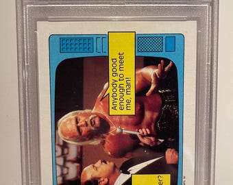 Hulk Hogan 1985 Topps WWF PSA 8 Graded Encased Rookie RIP