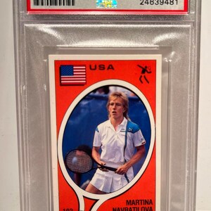 Martina Navratilova/Franco Baresi 1988 Panini Supersport Italian #192/65 PSA 9 Mint (None Higher)
