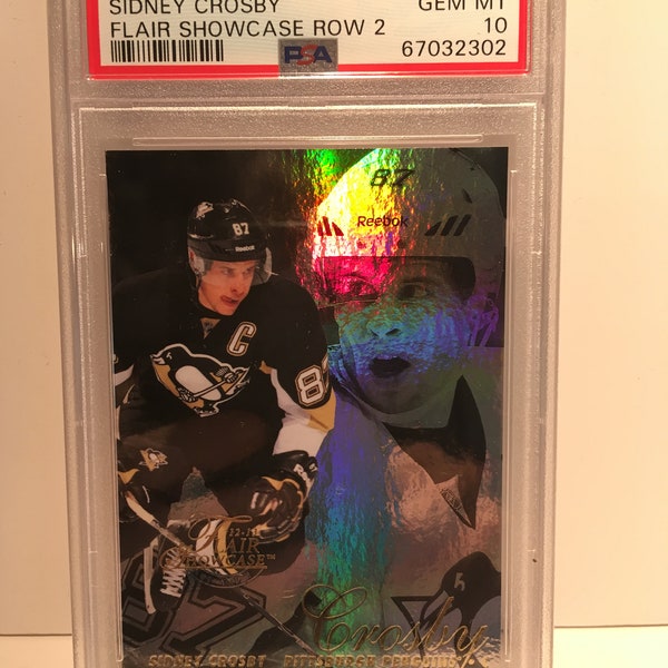 Sidney Crosby 2012 Fleer Retro Flair Showcase Row 2 #14 PSA 10 Penguins