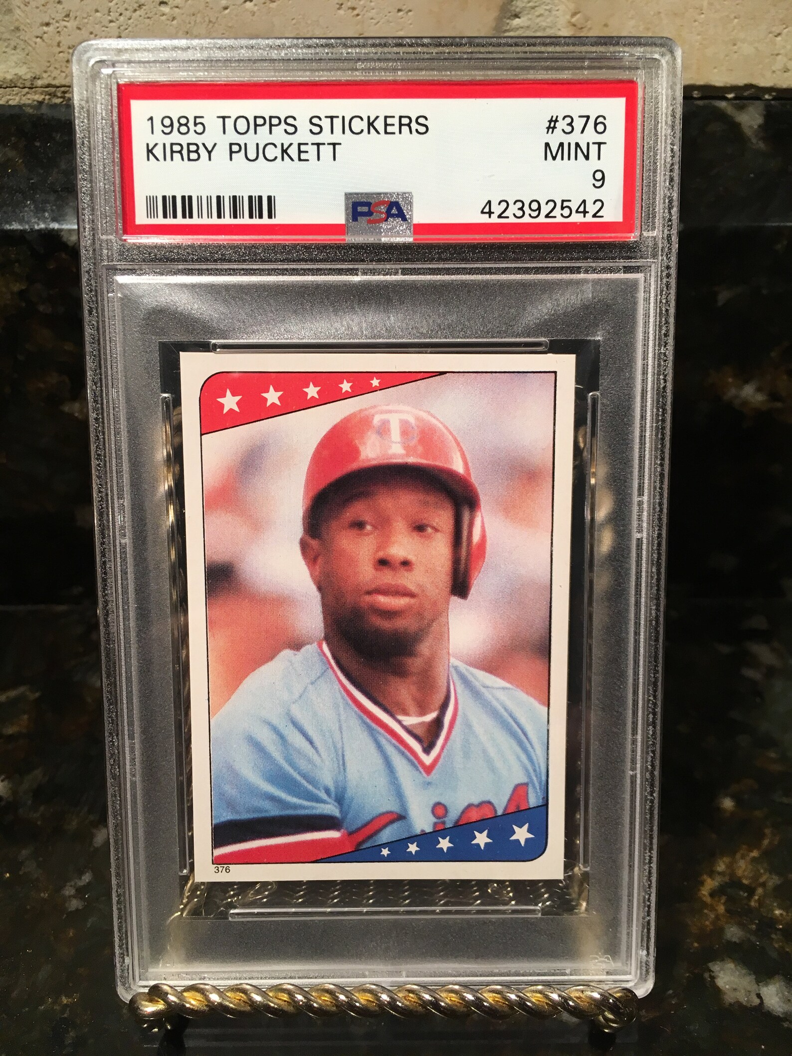 Kirby Puckett 1985 Topps Stickers Rookie Card PSA 9 Mint Etsy