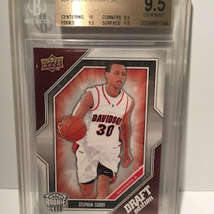 2009-10 Upper Deck UD Draft Edition Stephen Curry Rookie RC #34 BGS Beckett 9.5 True Gem Mint