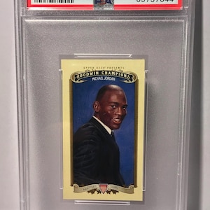 2012 Goodwin Champions Mini MICHAEL JORDAN Chicago Bulls PSA 9 Mint Hall of Famer