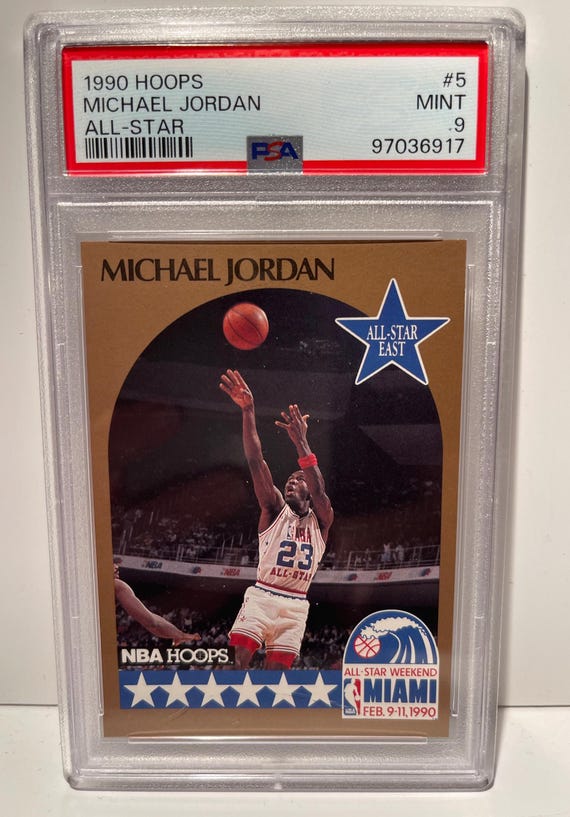 1990 Hoops All Star MICHAEL JORDAN Chicago Bulls PSA 9 Mint