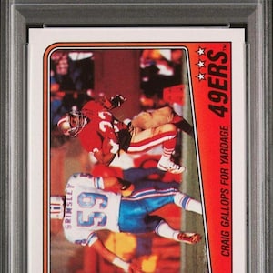 1988 Topps 49ers Team Leaders #37 &quot;Craig Gallops for Yardage&quot; PSA 10 Graded Encased