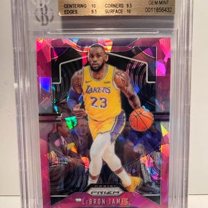 2019 Panini Prizm Lebron James Pink Ice Prizm #129 BGS 9.5 Lakers