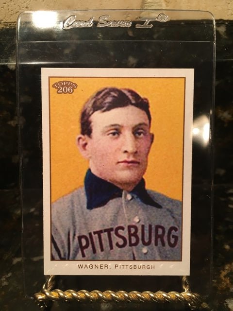 1909 HONUS Wagner T206 Sweet Corporal Top Loader Baseball Card Vintage Aged  REPRINT REPRO 
