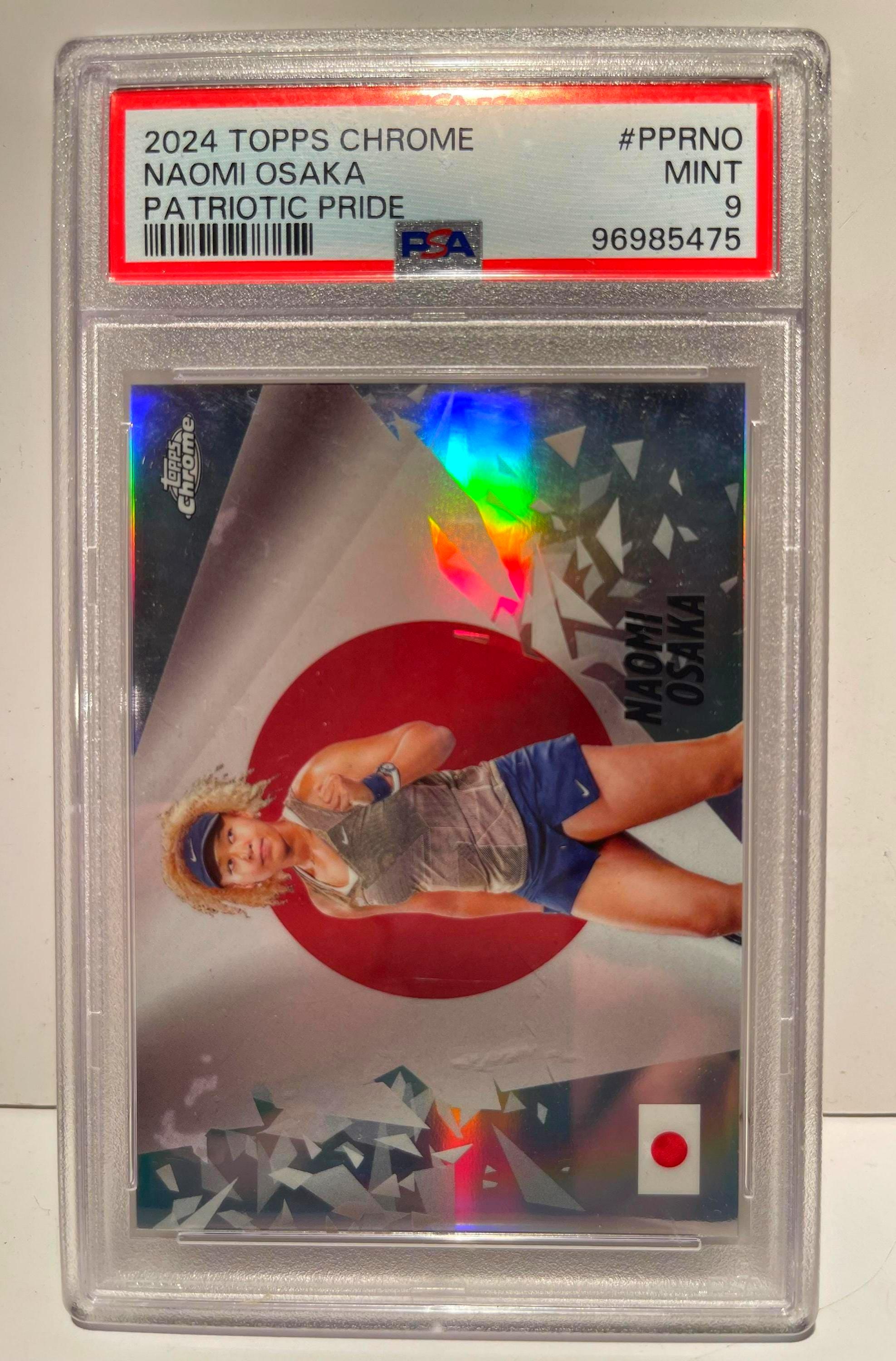 Naomi Osaka 2024 Topps Chrome Tennis Patriotic Pride #PPRNO Rare PSA 9 Mint