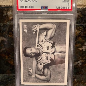 Bo Jackson 1990 Score Football Baseball Card - Graded PSA 9 Mint  - Authenticated/Encased Free shipping