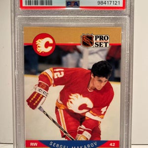 Sergei Makarov 1990-91 Pro Set #396 Calgary Flames Hockey Rookie Of The Year