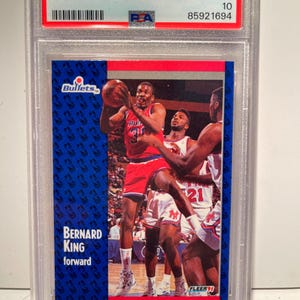 Bernard King 1991 Fleer PSA 10 Washington Graded Encased
