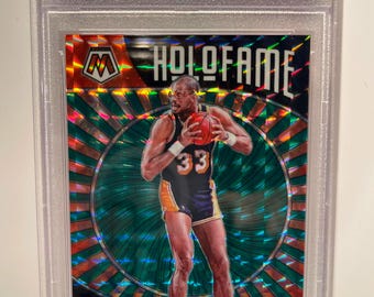 2020 Panini Mosaic HoloFame Mosaic Green #17 Kareem Abdul-Jabbar PSA 10 Gem Mint