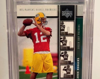 2005 Upper Deck UD Rookie Premiere Aaron Rodgers Rookie Card #16 BGS 9.5