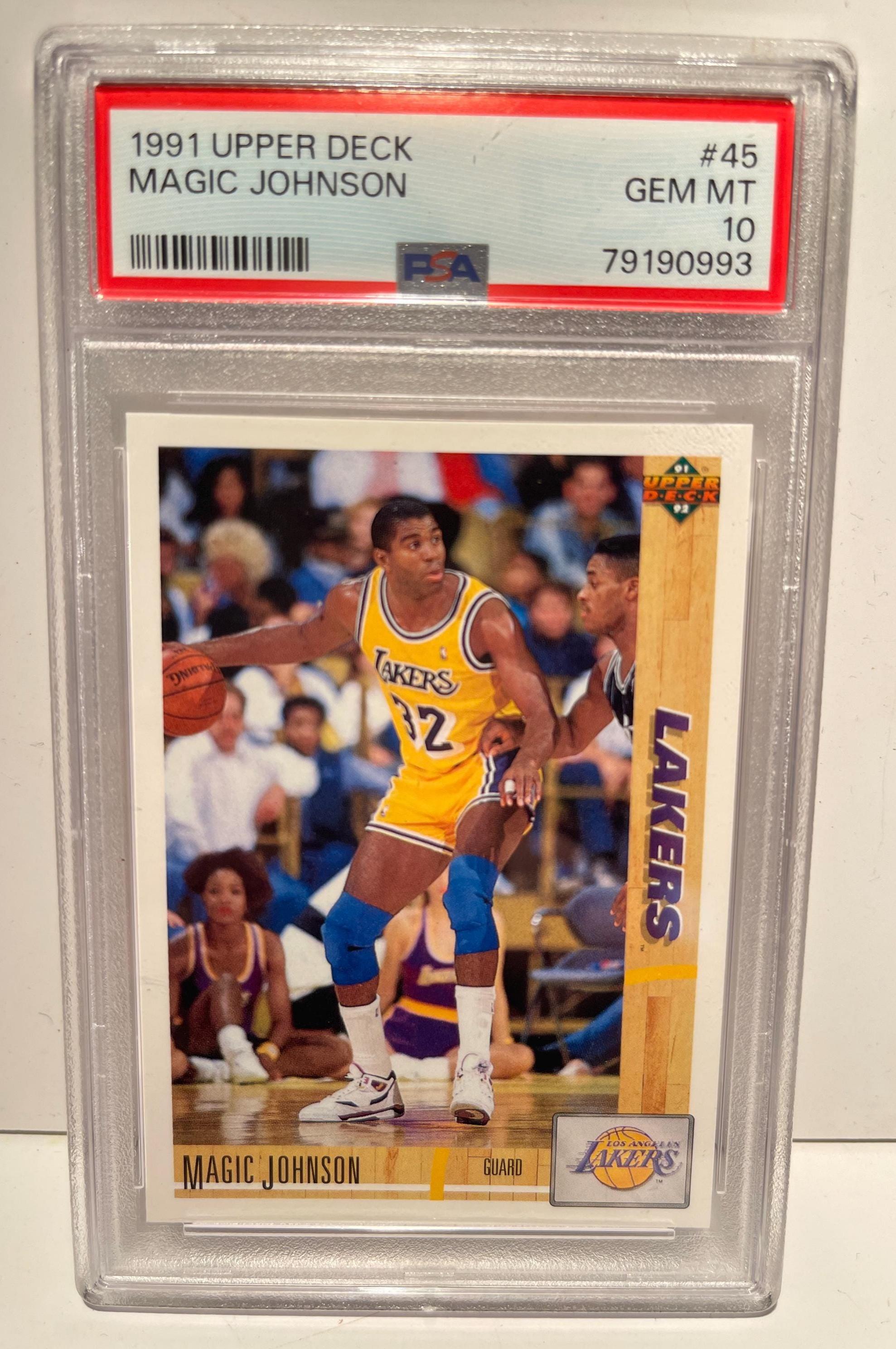 1991 Upper Deck Magic Johnson Lakers HOF PSA 10 Graded Encased - Etsy
