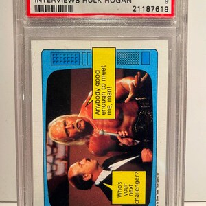 Hulk Hogan 1985 Topps WWF PSA 9 Mint Graded Encased Rookie RIP