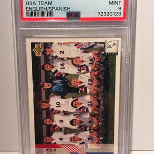 1994 Upper Deck World Cup Soccer USA US Womens National Team Card MINT Psa 9 Graded Encased Hamm Foudy