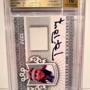 2012 Sportkings Bjorn Borg Autograph memorabilia Card #/40, BGS 9.5!