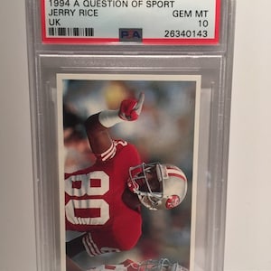 Jerry Rice 1994 UK A Question of Sport PSA 10 Gem Mint Low Pop HOF