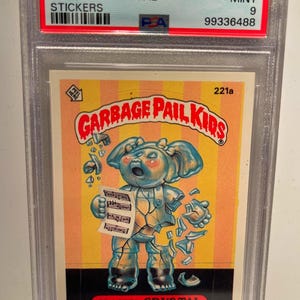1986 Topps Garbage Pail Kids Series 6 Cracked Crystal #221a PSA 9 MINT