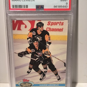 1991 Topps Stadium Club Mario Lemieux PSA 9 - Graded Encased Legend
