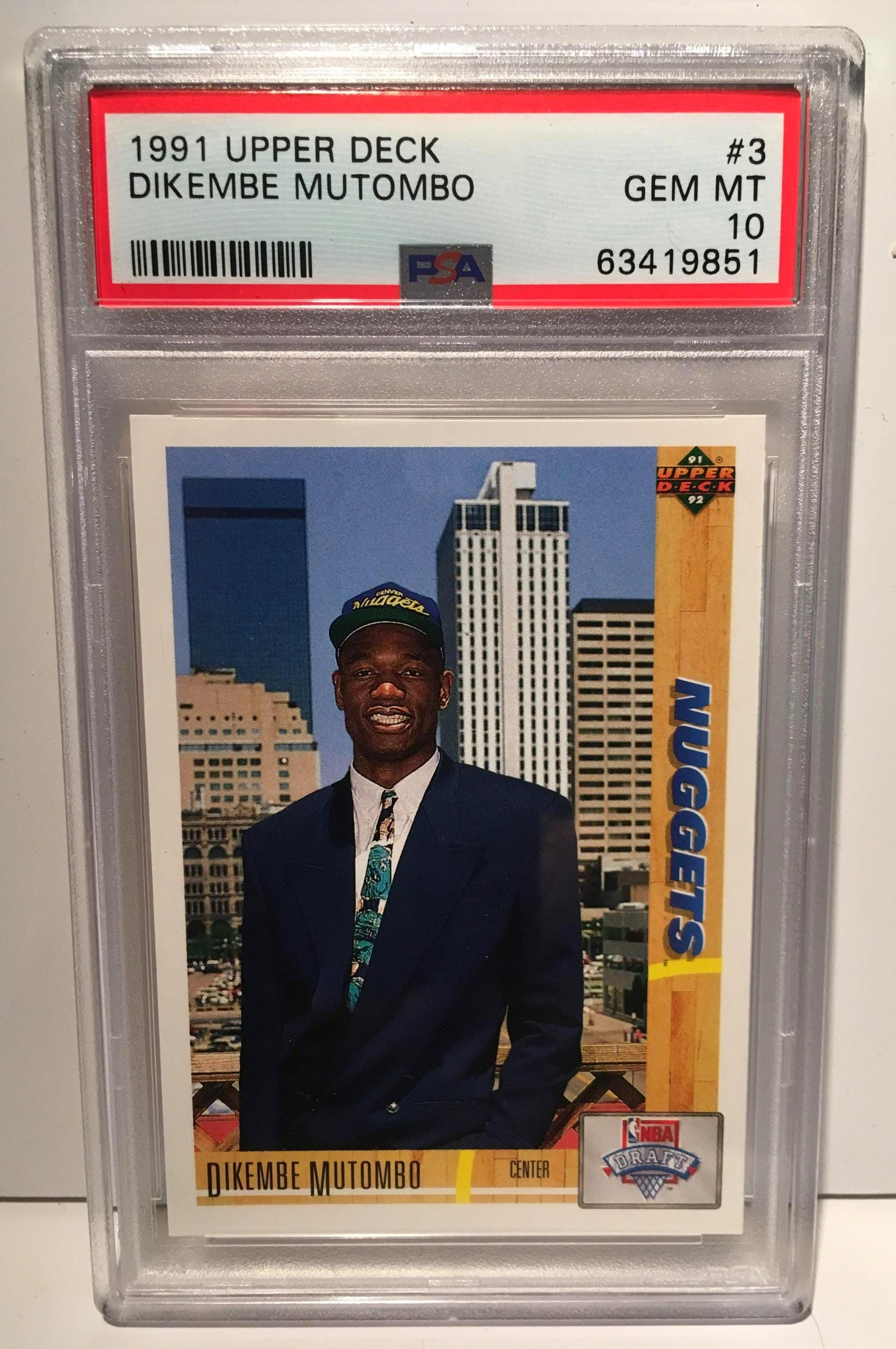 Dikembe Mutombo 1991 Upper Deck Rookie Card Denver Nuggets PSA 10 - Graded  Encased RIP - Etsy