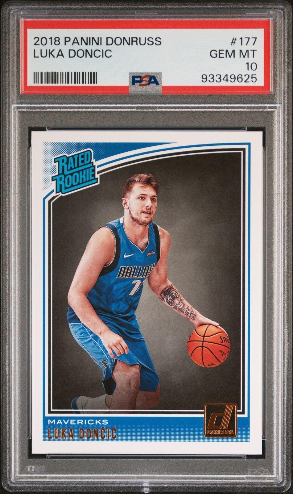 2018 Panini Donruss #177 Luka Doncic RC Rated Rookie Card PSA 10