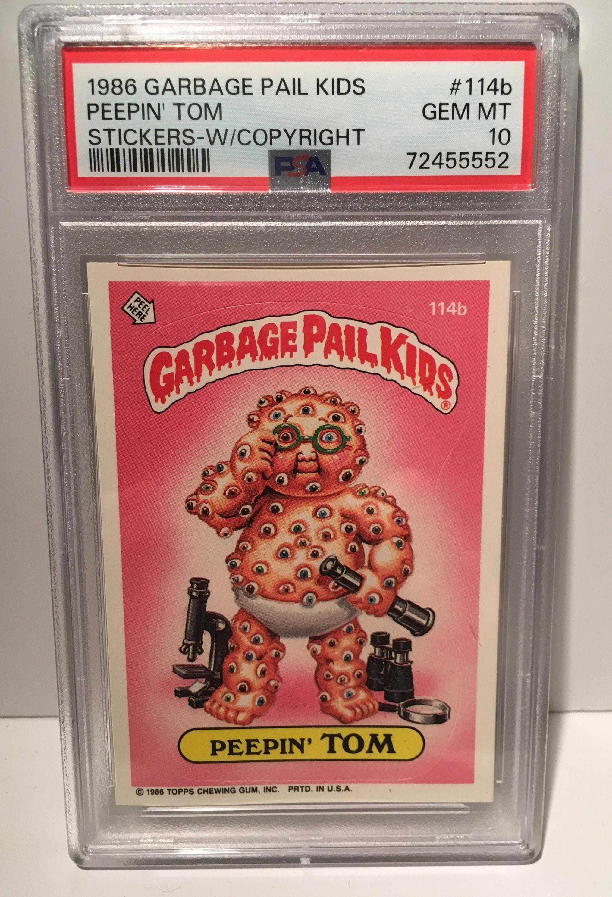 1986 Garbage Pail Kids Peepin' Tom PSA 10 Gem Mint Rare - Graded