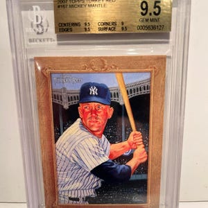 Mickey Mantle 2007 Topps Turkey Red #167 - BGS Beckett 9.5 Gem Mint Yankees