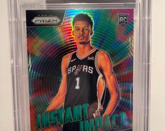 2023 Panini Prizm Victor Wembanyama Instant Impact Green #3 Rookie Card BGS 9.5 Gem Mint Graded Encased