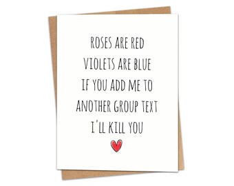 Group Text Poem Greeting Card