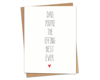 Dad, You're the Effing Best Ever Greeting Card