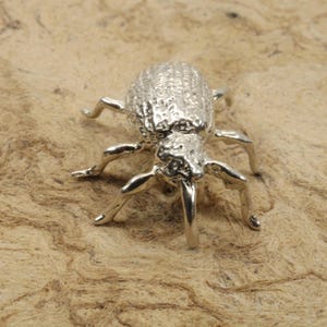 Cotton Boll Weevel Tie Tack or Pin made in solid 925 Sterling Silver, Entomologist gift  for researcher