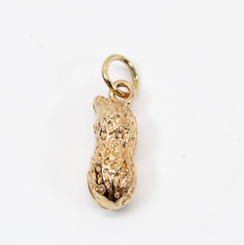 14kt Solid Gold Peanut Necklace in Small Size: Virginia Farm Girl Gift Without a chain