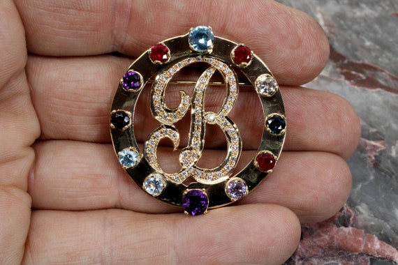 Mothers Birthstone Brooch with Genuine Birthstones Personalized Custom Jewelry Design Jewelry Design Service Commision Jewelry Designers