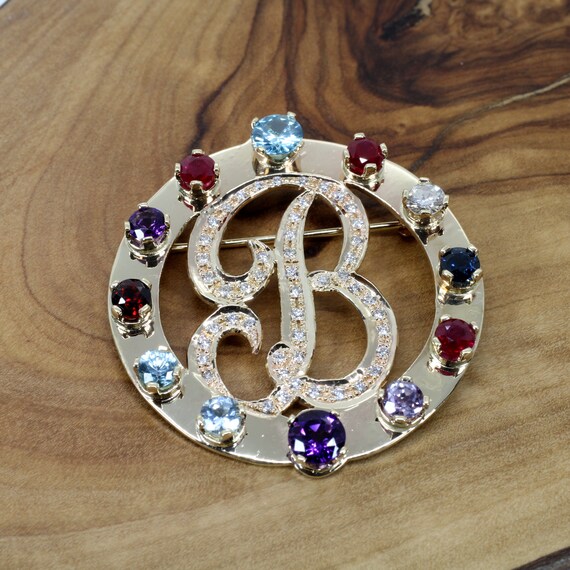 Mother's brooch birthstones deals