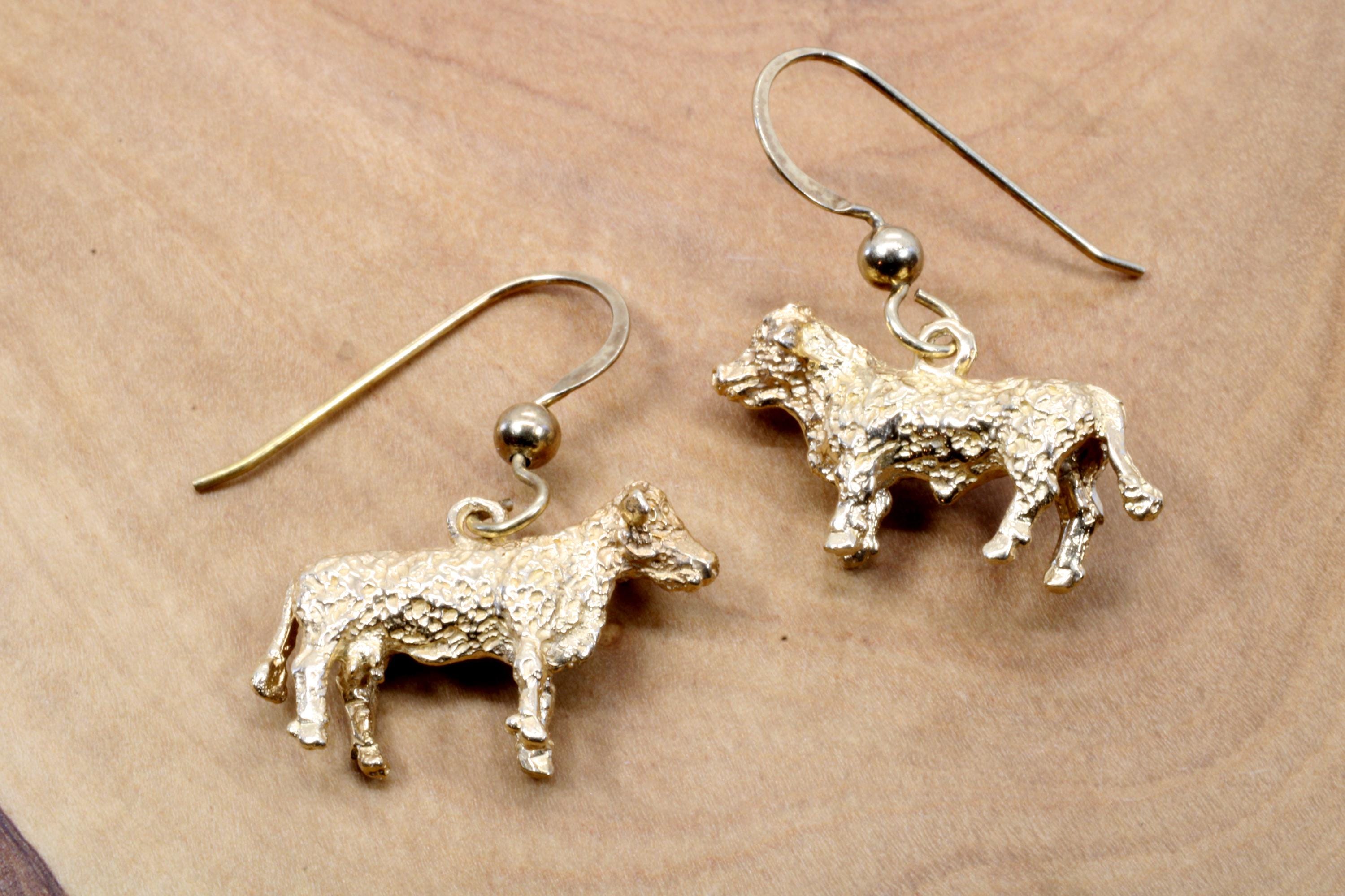 Earrings 925 Cow Earrings Amazon Highland Cow Sterling Silver Stud