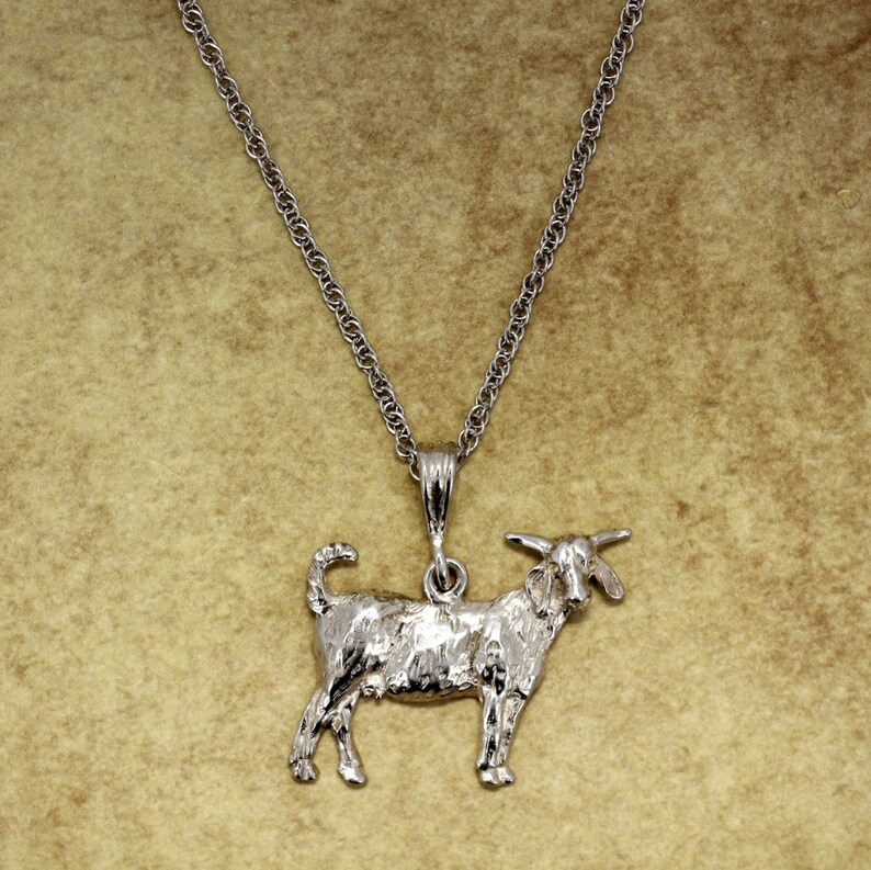 Goat Jewelry Large Boer Goat Necklace on 18 chain in Etsy