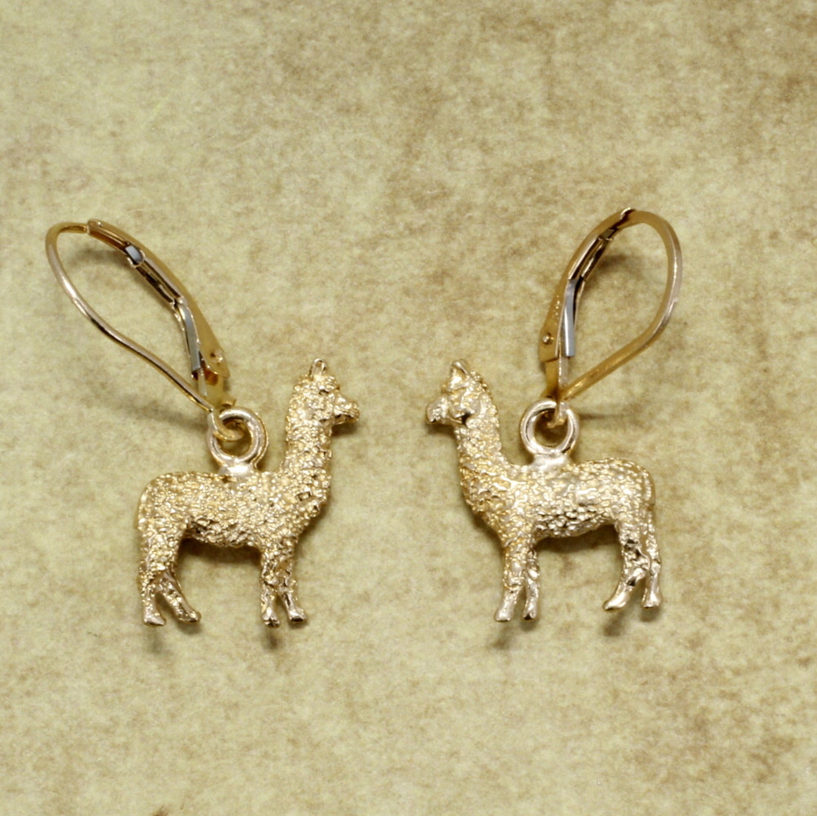 Alpaca Jewelry Alpaca Earrings Solid 14kt. Gold Huacaya - Etsy