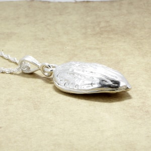 Almond Jewelry, Almond Necklace, Actual Size Sterling Silver Almond Necklace on 18&quot; chain,  Almond Board gift,Gift Mom Gift