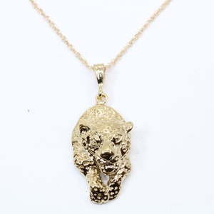 Running Jaguar Necklace in 14kt gold vermeil for him or her, Big Cat Lover gift for wife, Jacksonville Football birthday Gift girlfriend