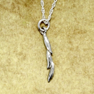 Rice Necklace, 925 Sterling Silver 3 grain Rice Necklace with 18&quot; chain, Rice grower gift for her,Rice Farmer Gift
