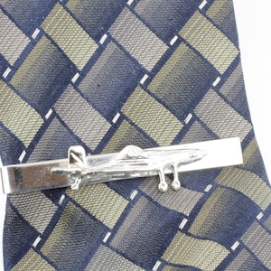 Ag Plane Tie Bar For Man,  925 sterling silver spray plane tie bar for him , Mans airplane jewelry, mens airplane tie bar, Air tractor
