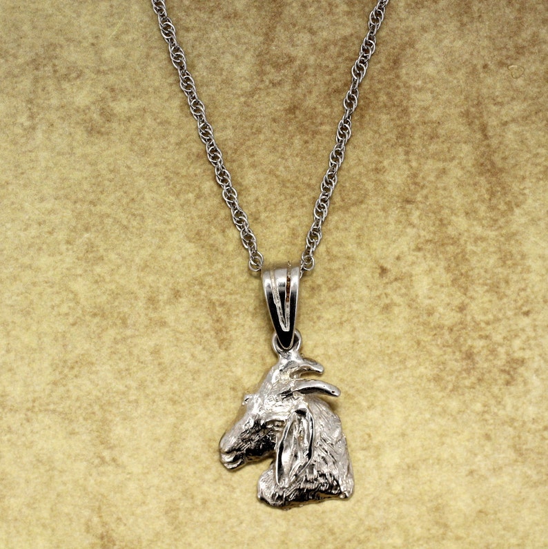 Goat Jewelry Boer Goat With Horn Necklace on 18 chain Etsy