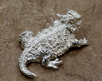 Sterling Silver Horned Toad Frog Pin: Texas Lizard Tie Tack - Etsy