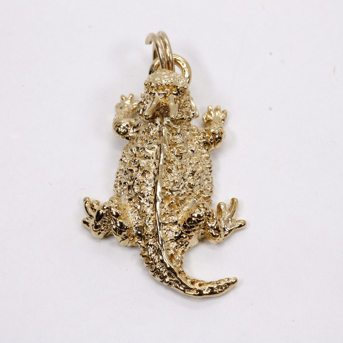 Gold Horned Frog Charm for her 14kt Gold Vermeil Horned