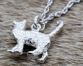 Collana Hello Kitty Con Ciondolo 3D Arco Rosa E Gatto, Placcata Argento, Smaltata, Lunghezza 45 Cm (18") - Foto 1