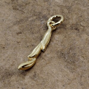 Gold Rice Charm, 14kt gold vermeil 3 grain rice charm, Rice charm gift for her, Rice association gift, rice farm rice grower charm for her
