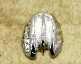 Tiny Silver Pecan Tie Tack or Lapel Pin, Pecan Gift for Him, Pecan Grower Gift, Silver Pecan Pin, Pecan Tie Tack